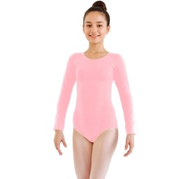 Malla Ballet Baile Gimnasia Manga Larga Rosa Ni�a